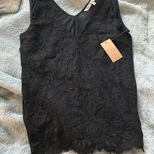 Black Lace Rachel Roy Sleeveless Top-M